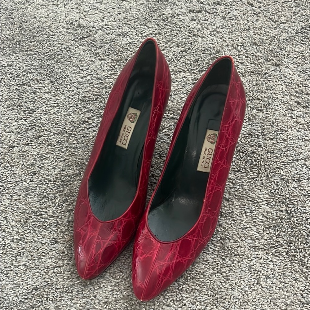 Gucci Red Vintage Heels
